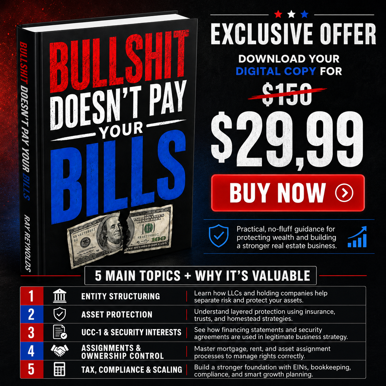 Bullshit Doesnt Pay Your Bills - Landing Page